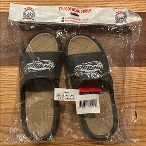 Ash Black Slide Sandals